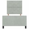 vidaXL Letto a molle con testiera Grigio chiaro 90 x 190 cm Velluto