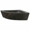 vidaXL Lavabo Grigio (38-45) x (38-45) x 12 cm Pietra di Fiume