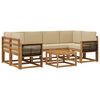 vidaXL Set di divani da esterno 5 pz Naturale