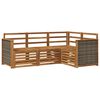 vidaXL Set divani 4 pcs Legno di Acacia Massello