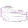 vidaXL Letto a Molle Materasso e LED MarroneScuro 120x190cm in Tessuto