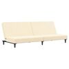 vidaXL Divano Letto a 2 Posti con Poggiapiedi Crema in Velluto