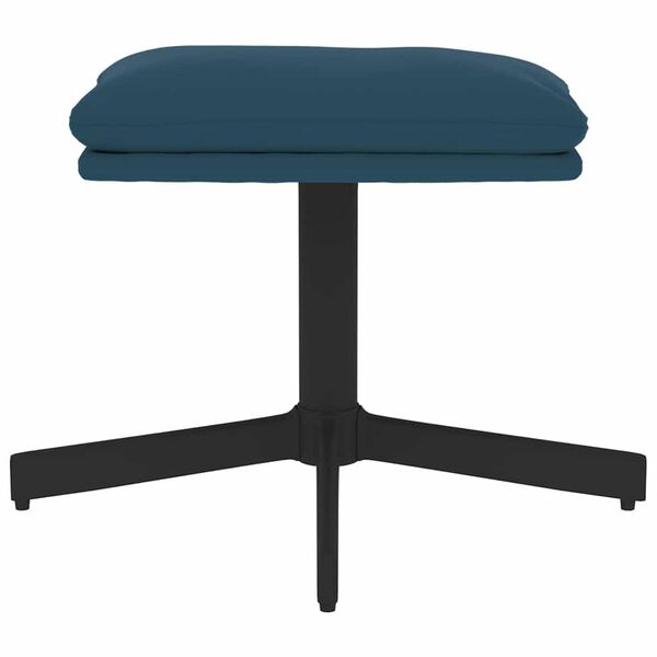 vidaXL Poggiapiedi Blu 60x60x36 cm in Velluto