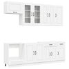 vidaXL Set di armadi con cassetto 8 pcs Bianco Legno multistrato