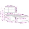 vidaXL Letto con Testiera Rivestita Talpa 90 x 190 cm Pino massello