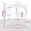 vidaXL Cancello per recinzione con punta a lancia nero 103x75 cm in acciaio verniciato a polvere