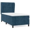 vidaXL Giroletto a Molle con Materasso Blu Scuro 90x200 cm in Velluto