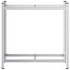 vidaXL Ripiano per Pneumatici a 2 Strati Argento 110x40x109 cm Acciaio