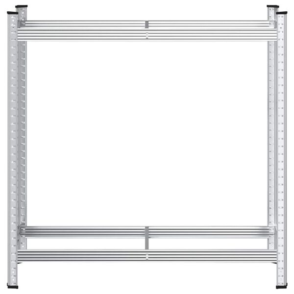 vidaXL Ripiano per Pneumatici a 2 Strati Argento 110x40x109 cm Acciaio