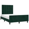 vidaXL Giroletto senza Materasso Verde Scuro 120x200 cm in Velluto
