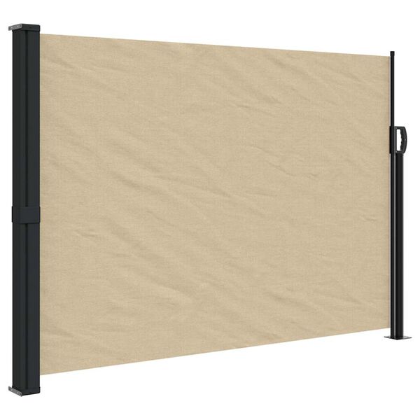 vidaXL Tenda da Sole Laterale Retrattile Beige 140x600 cm
