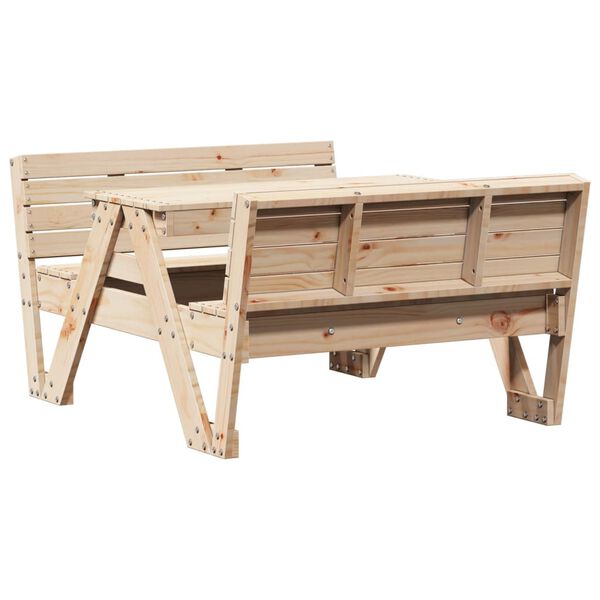 vidaXL Tavolo da Picnic per Bambini 88x122x58cm Legno Massello di Pino