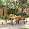 vidaXL Set da Pranzo per Giardino 7 pcs Nero Poly Rattan