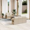 vidaXL Set Divano da Giardino 6 pz con Cuscini Beige in Polyrattan