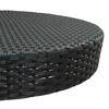 vidaXL Set Bar da Giardino 5 pz con Cuscini in Polyrattan Nero