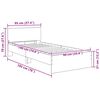 vidaXL Struttura del letto Legno vecchio 90 x 190 cm Legno multistrato