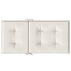 vidaXL Cuscini Sedia Schiena Bassa 2 pz Crema Mélange 100x50x4 Tessuto