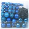 vidaXL Set di Palle di Natale con 300 LED 120 pcs Blu Plastica