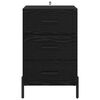 vidaXL Armadio da Notte Rovere Nero 40 x 40 x 66 cm Legno multistrato