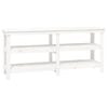 vidaXL Banco da Lavoro Bianco 181x50x80 cm in Legno Massello di Pino