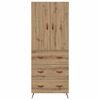 vidaXL Credenza con cassetto Rovere artigianale 69,5 x 34 x 180 cm