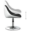 vidaXL Sedie da Pranzo Girevoli 2 pz Nere e Bianche in Similpelle