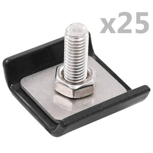 vidaXL Set di Connettori per Griglie 25 pz Antracite