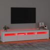 vidaXL Mobile Porta TV con Luci LED Bianco 210x35x40 cm