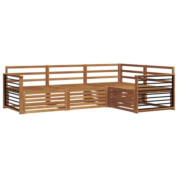 vidaXL Set di divani da esterno 4 pcs Naturale