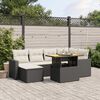 vidaXL Set Divani da Giardino con Cuscini 7pz Nero Polyrattan