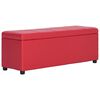 vidaXL Panca con Vano Portaoggetti 116 cm Rosso in Similpelle