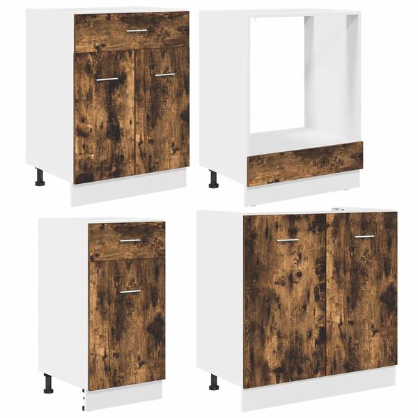 vidaXL Set mobili da cucina Lyon 8 pcs Rovere fumo 240 x 46 x 81.5 cm