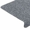 vidaXL Tappetini per scale autoadesivi 20 pz 65x21x4 cm Grigio chiaro bordo rettangolare