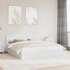 vidaXL Letto con Contenitore Bianco 200 x 200 cm Legno multistrato