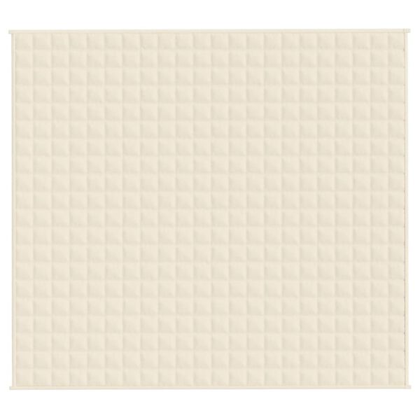 vidaXL Coperta Ponderata Crema Chiaro 200x220 cm 9 kg Tessuto