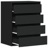 vidaXL Cassettiera Angolare Nera 60x41x76 cm in Legno Multistrato