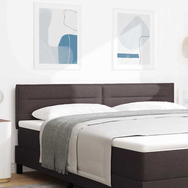 vidaXL Testiera con testiera Marrone Scuro 180 cm Pelle Sintetica