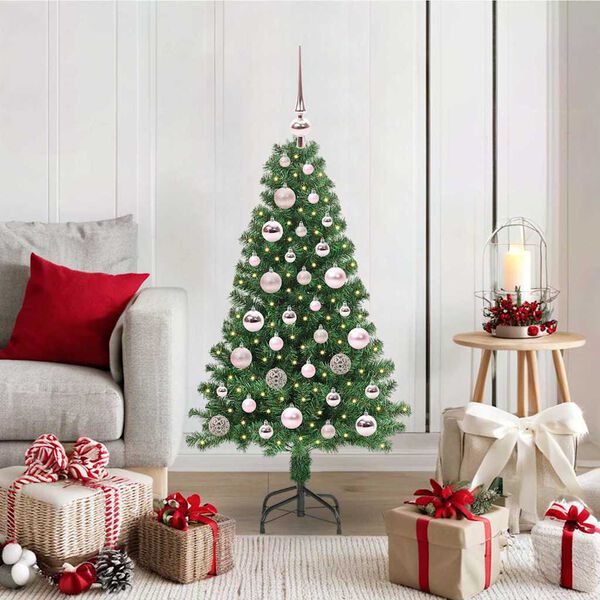 vidaXL Albero di Natale artificiale con 150 LED Verde 120 cm
