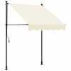 vidaXL Tenda da Sole Retrattile Crema 200x115 cm in Tessuto e Acciaio