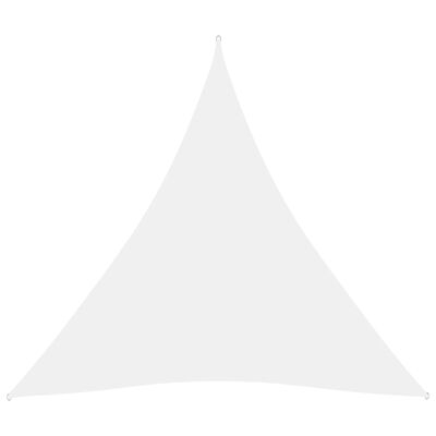 vidaXL Parasole a Vela Oxford Triangolare 4,5x4,5x4,5 m Bianco