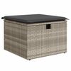 vidaXL Set Divano da Giardino 9pz con Cuscini Grigio Chiaro Polyrattan