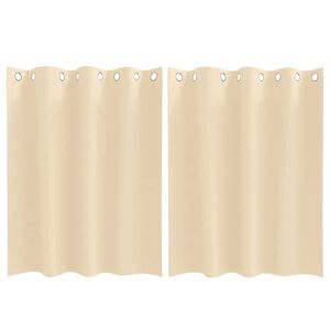 vidaXL Tende Blackout con Anelli 2 pcs Crema 140 x 140 cm Poliestere