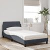 vidaXL Letto con Materasso Dover Grigio Scuro 100x200 cm in Velluto