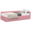 vidaXL Struttura Letto Angolare con Materasso 2 pcs Grigio Velluto