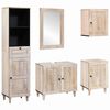 vidaXL Set di mobili per il bagno 5 pcs Bianco Legno multistrato