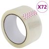vidaXL Nastro da Imballaggio 72pz Trasparente 48 mm x 66 m