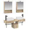 vidaXL Set di Armadi da Bagno 5 pcs Rovere Sonoma 50 x 14,5 x 70 cm