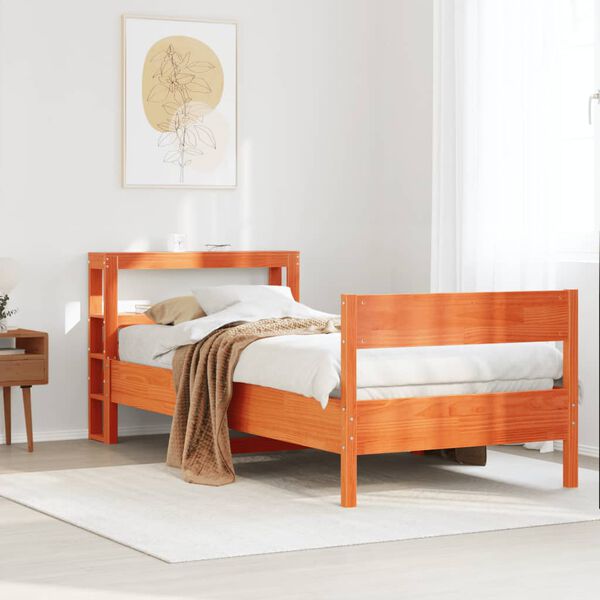 vidaXL Letto senza Materasso Marrone Cera 100x200 cm in Legno di Pino