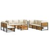 vidaXL Set Divano Giardino 9 pz con Cuscini Legno Massello di Acacia