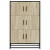 vidaXL Credenza Rovere Sonoma 68x35x106,5 cm Legno Multistrato Metallo